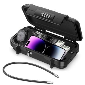 Portable Safe Lock Box with Combination Lock Mini Travel Safe. Brand New!